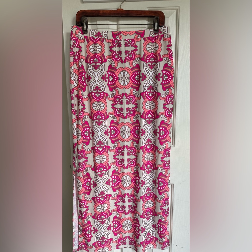 Aztec Print Maxi Skirt- Large